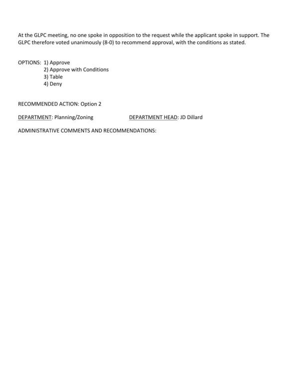 GLPC recommended approval 8:0.