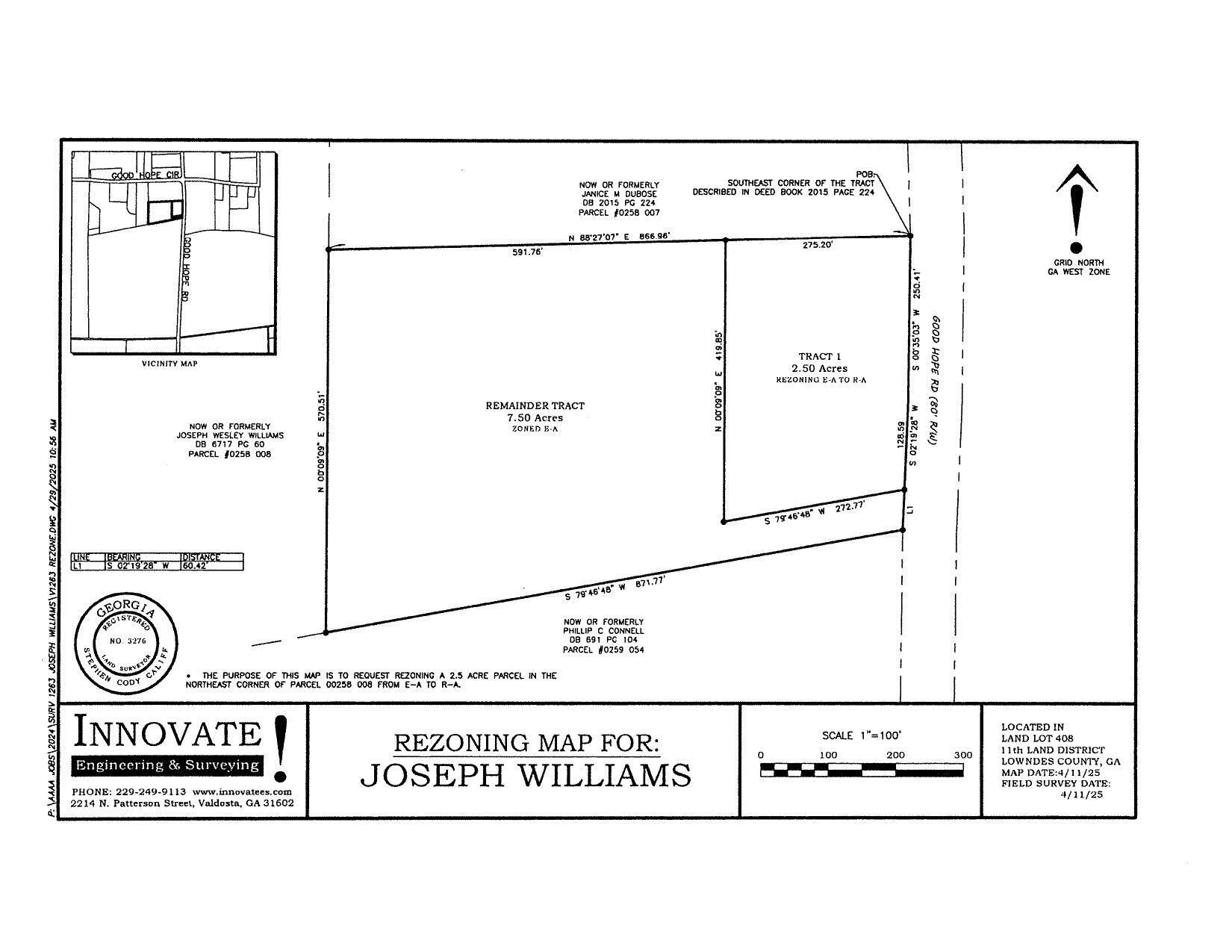 Rezoning Map for Joseph Williams
