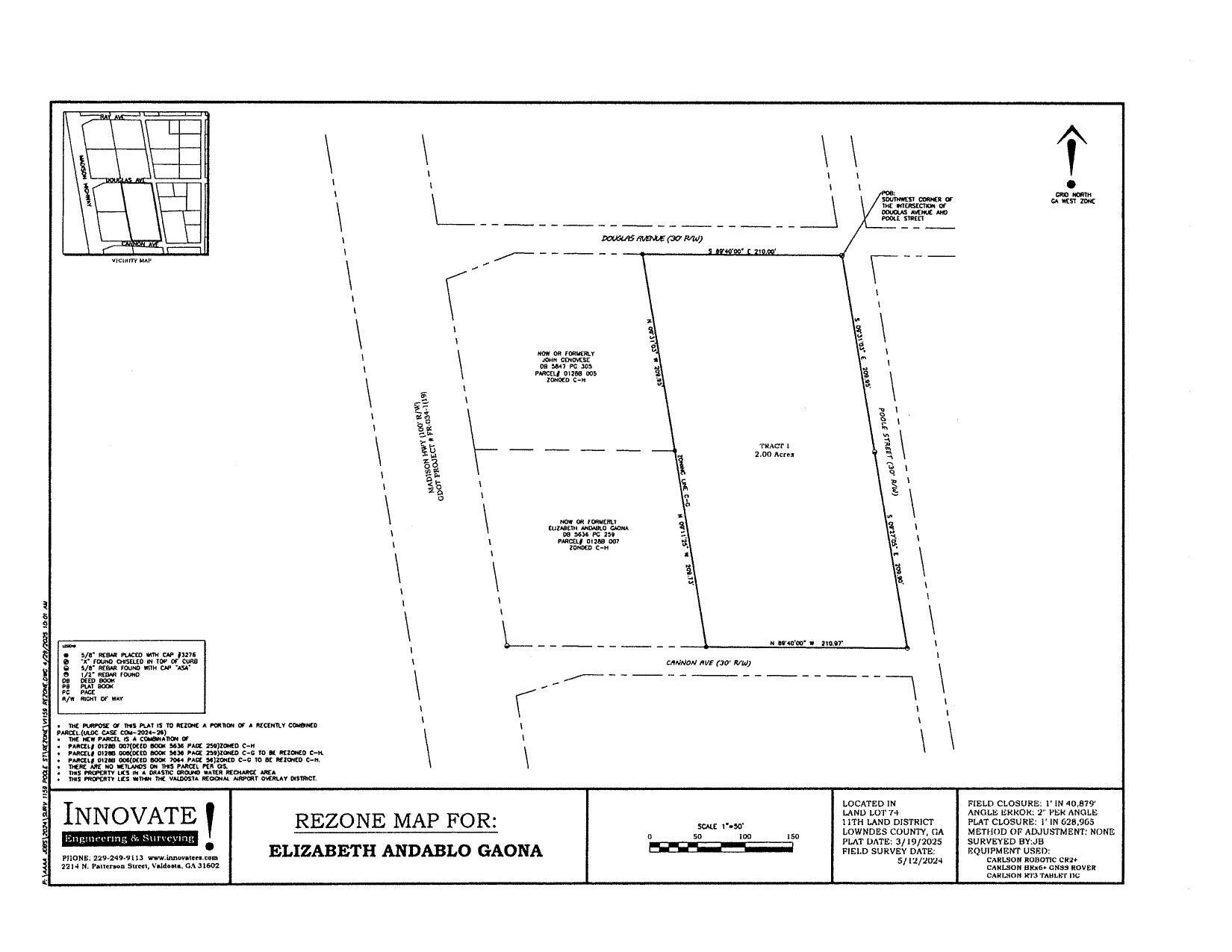 Rezone Map for Elizabeth Andablo Gaona