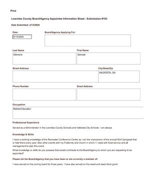 [Samuel Clemons application]