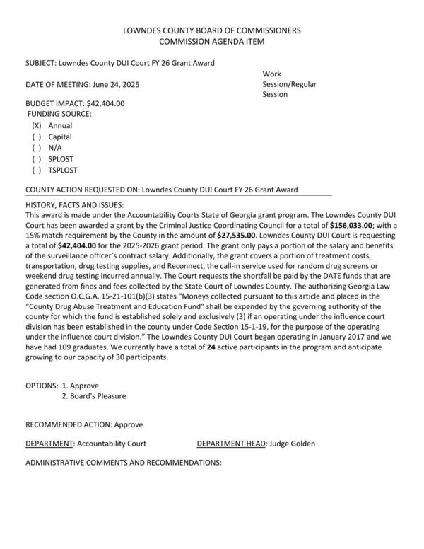 [BUDGET IMPACT: $42,404.00 cash match plus remaining costs]