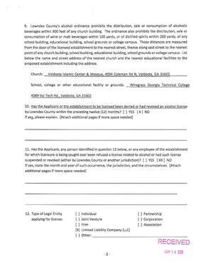 [beverages within 300 feet of any church building. The ordinance also prohibits the distribution, sale or]