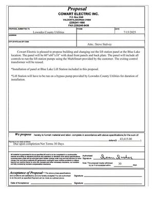 [Coward Electric Proposal $43,615]