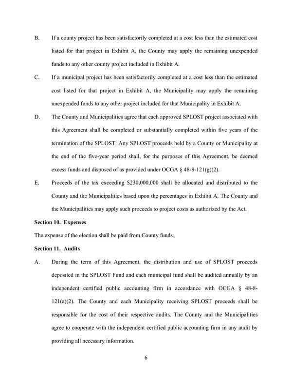 Section 10. Expenses; Section 11. Audits