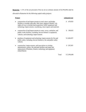 [Remerton Project List, SPLOST IX]