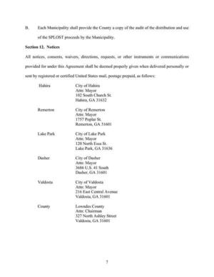 [Section 12. Notices]