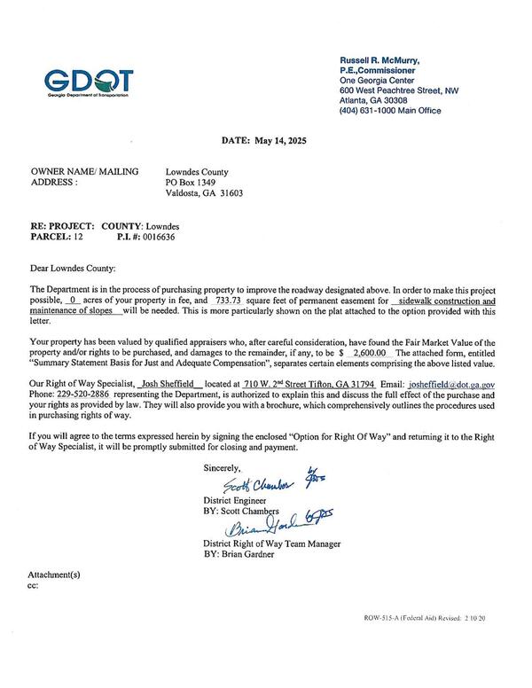 GDOT letter 2025-05-14