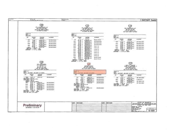 Table: preliminary GDOT proposal