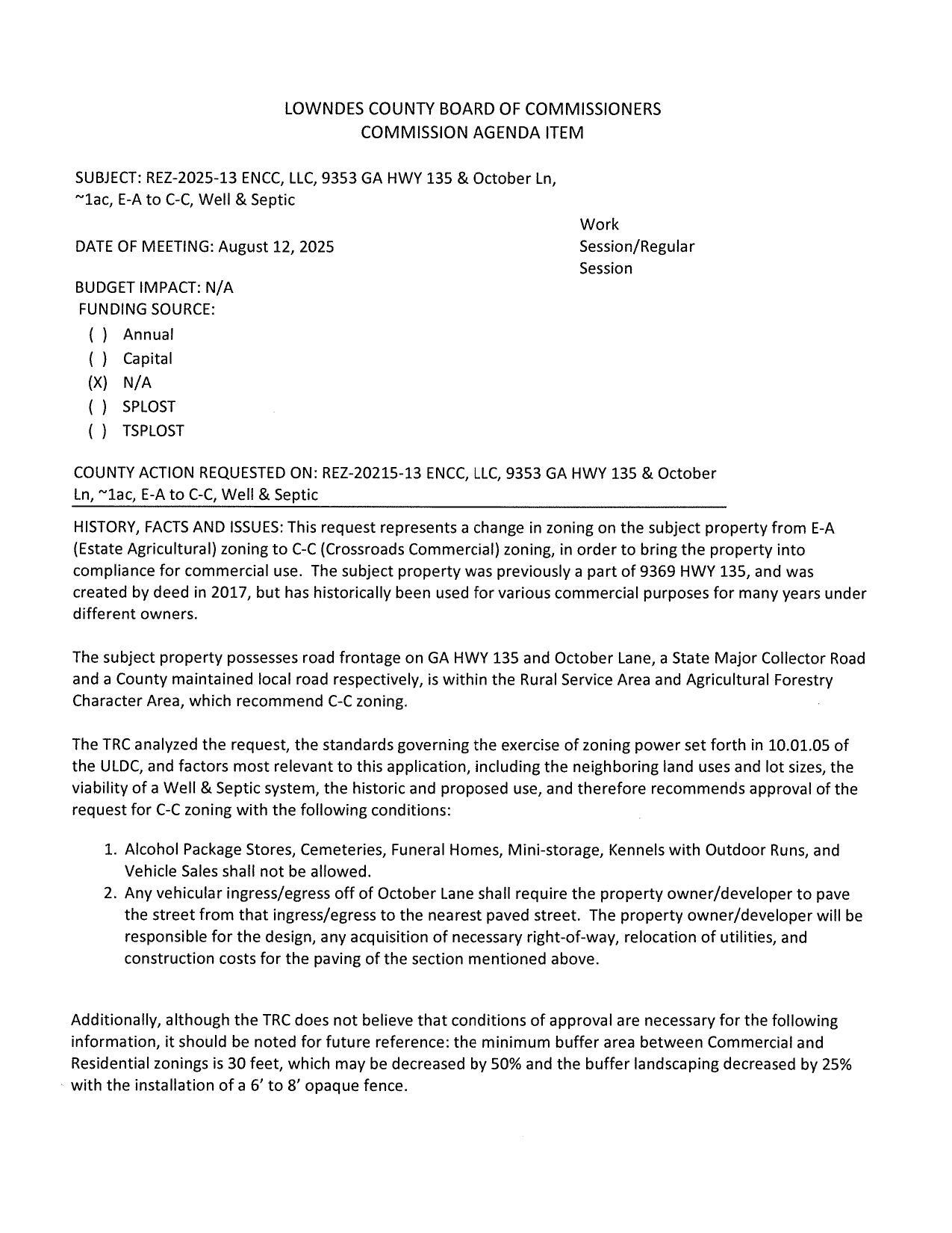 to bring the property into compliance for commercial use.