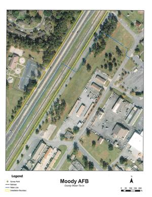 [Map: Moody AFB County Water Tie In]