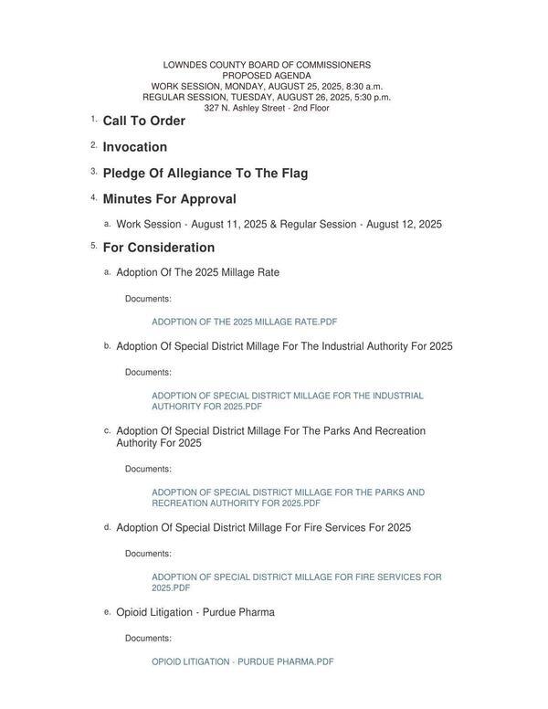 [Millages and Opioid Litigation]