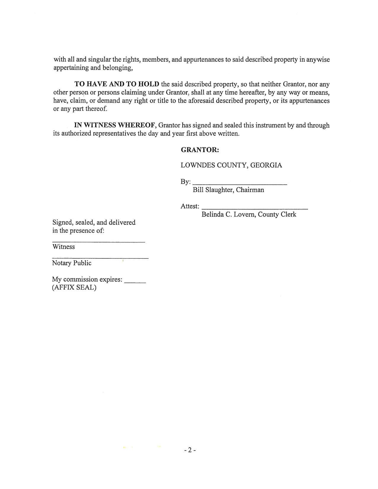 IN WITNESS WHEREOF (Lowndes County)