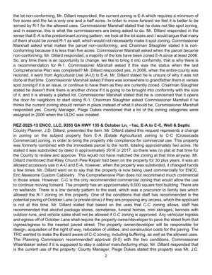 [Dillard mentioned that Riley Church Pew Repair had been on the property for 30 plus years. It was an]