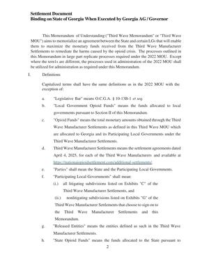 [governments pursuant to Section II of this Memorandum.]