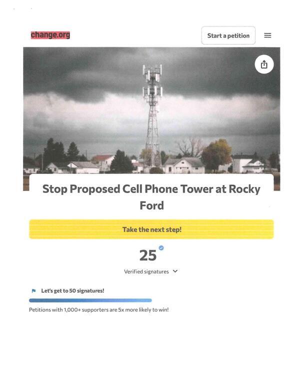 25 verified sigantures on change.org petition