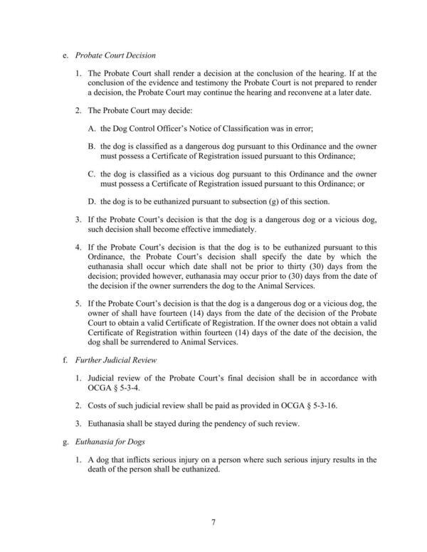 e. Probate Court Decision