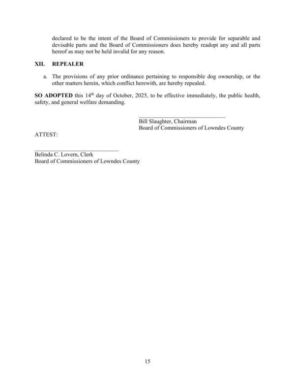 XII. REPEALER, SO ADOPTED