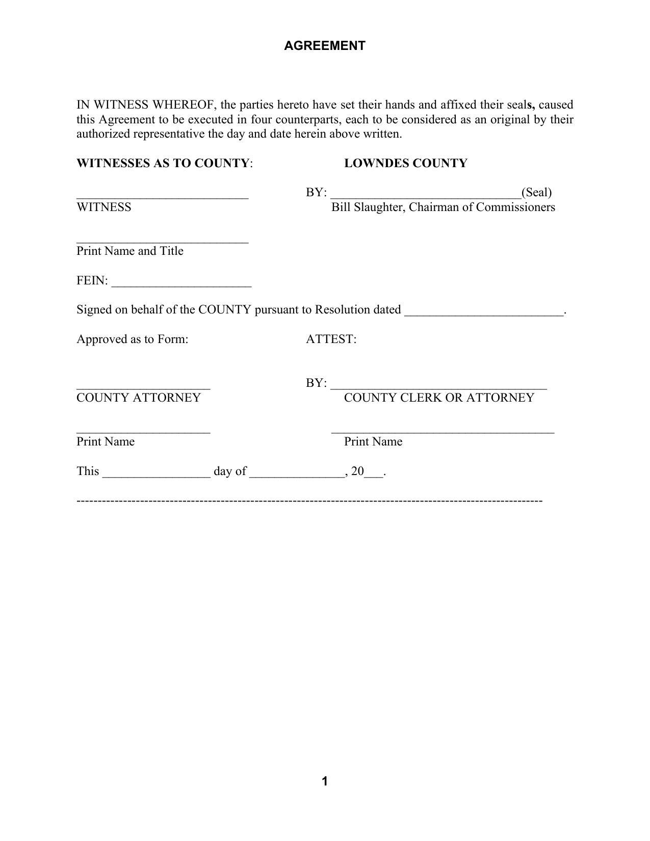 IN WITNESS WHEREOF: Lowndes County