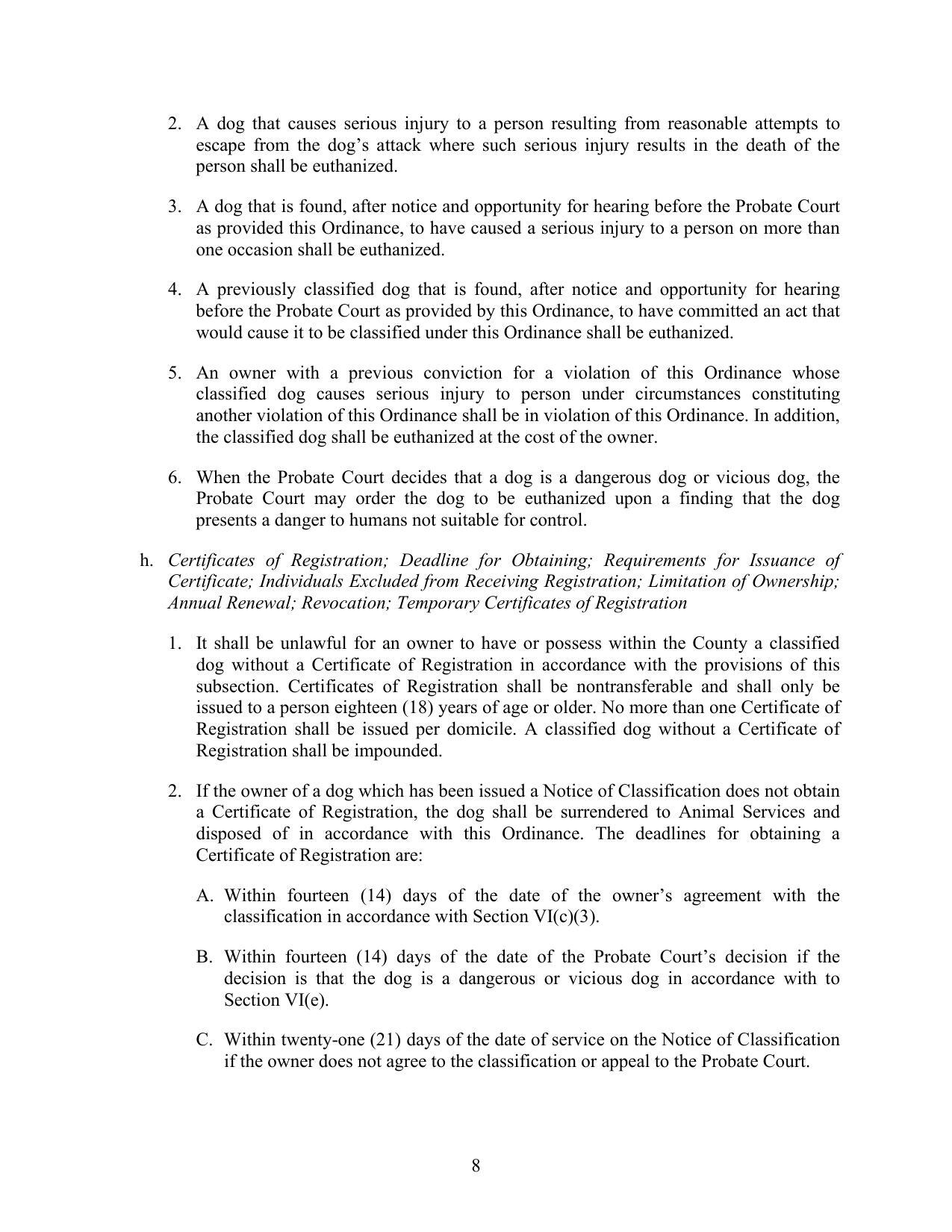 h. Certificates of Registration; Deadline for Obtaining; Requirements for Issuance of Certificate; Individuals Excluded from Receiving Registration; Limitation of Ownership; Annual Renewal; Revocation; Temporary Certificates of Registration
