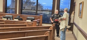 [Deputy, Steve Schreck, County Manager exiting]