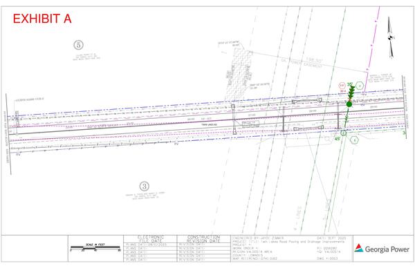Map: Engineering for power line easement, Twin Lakes Road (3 of 14)