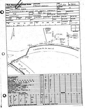 [Map: power line easement, U.S. 41 near Shortys Steakhouse]