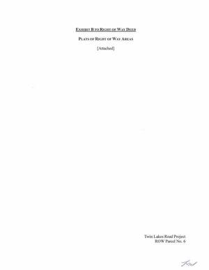 [Exhibit B: Plats of Right of Way Areas]