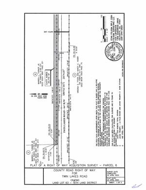 [Map: RoW Acquisition Survey, Parcel 6 (1 of 3)]