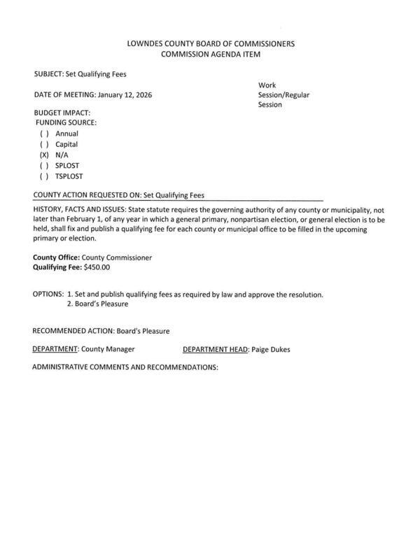 [$450 to run for County Commissioner]