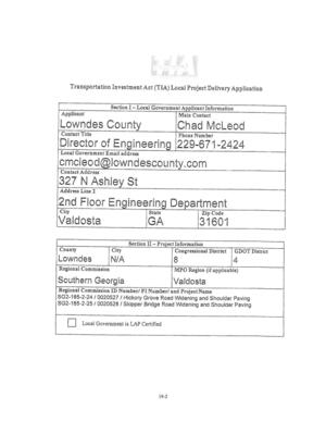 [Section 1- Local Government Applicant Information]