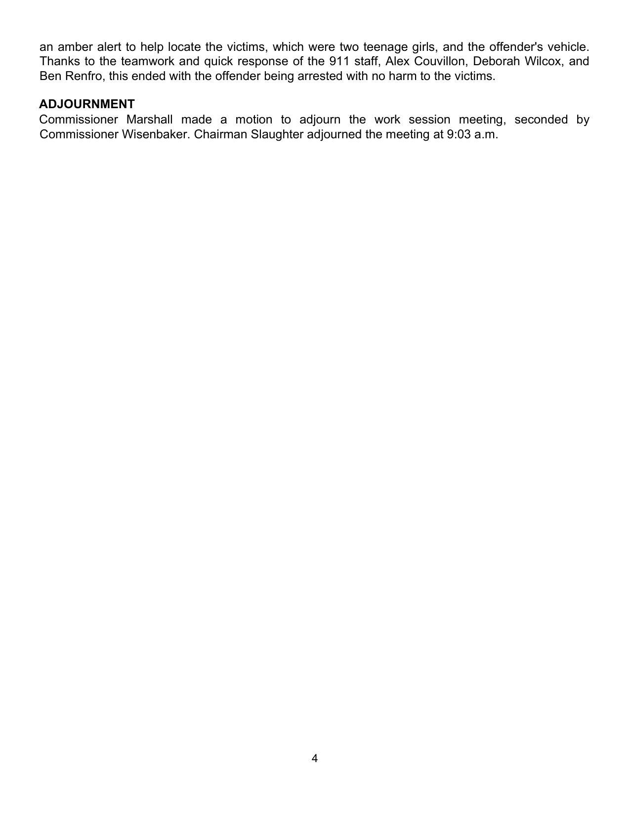 ADJOURNMENT