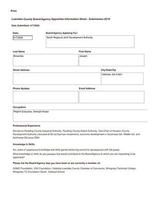 [Joe Brownlee application]