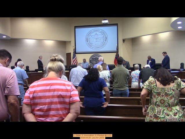 1. Order, 2. Invocation, 3. Pledge @ LCC, 2026-04-28 --jsq for LAKE