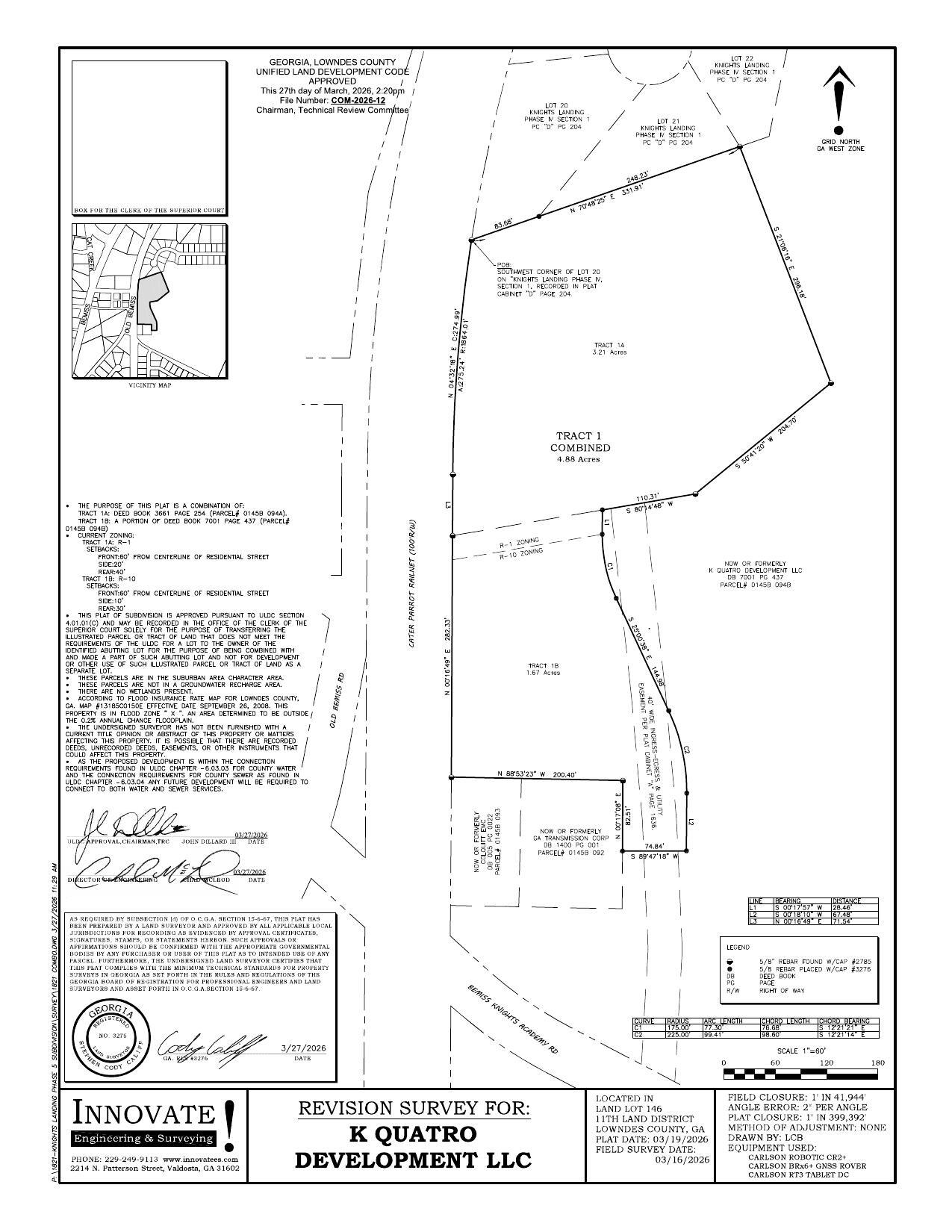 Revision Survey for K Quatro Development LLC