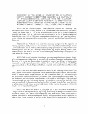 [RESOLUTION OF THE BOARD OF COMMISSIONERS OF LOWNDES...]