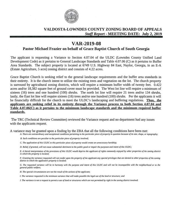 [The applicant is requesting]